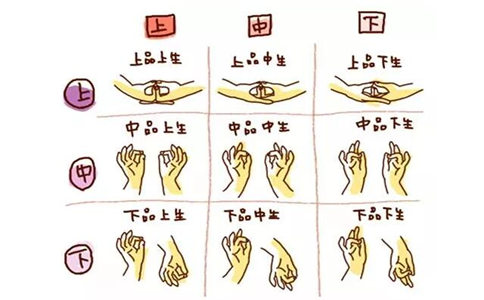 阿弥陀佛的手势图之九品印